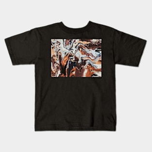 Brown Marble III Kids T-Shirt